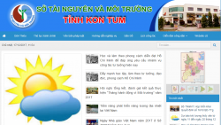 Giao diện mới của Trang thông tin điện tử Sở Tài nguyên và Môi trường tỉnh Kon Tum