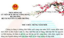 Thư chúc mừng năm mới Xuân Canh Tý 2020 của Bộ trưởng Trần Hồng Hà