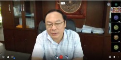 Thứ trưởng Lê Công Thành phát biểu tại buổi làm việc trực tuyến