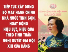 Đồng chí Phạm Thị Thanh Trà, Ủy viên Ban Chấp hành Trung ương Đảng, Bộ trưởng Bộ Nội vụ