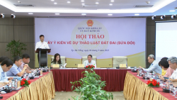 Ủy ban Kinh tế của Quốc hội tổ chức lấy ý kiến dự thảo Luật Đất đai (sửa đổi). Ảnh Quochoi.vn