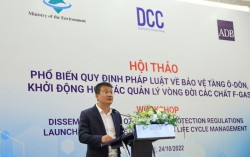Ông Nguyễn Tuấn Quang, Cục phó Cục Biến đổi khí hậu phát biểu khai mạc Hội thảo
