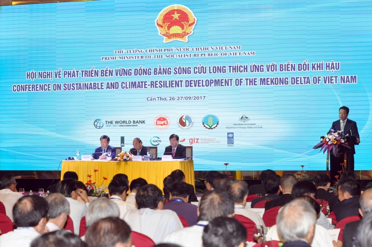 Hội nghị lần thứ nhất của Thủ tướng Chính phủ về phát triển bền vững ĐBSCL thích ứng với biến đổi khí hậu tại thành phố Cần Thơ ngày 27 tháng 9 năm 2017.