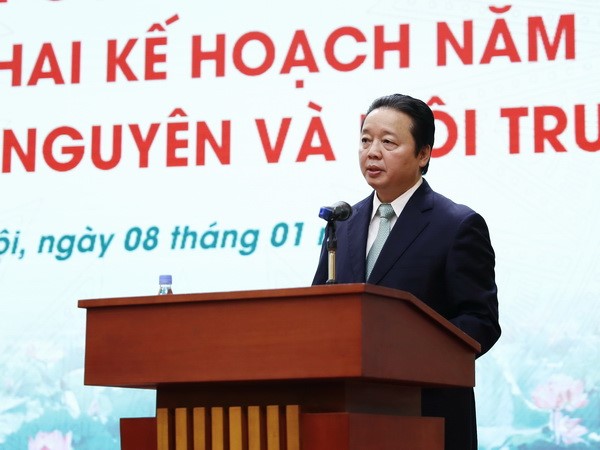 Bộ trưởng Bộ Tài nguyên và Môi trường Trần Hồng Hà phát biểu khai mạc tại Hội nghị
