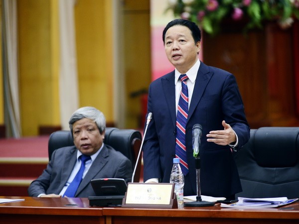 Bộ trưởng Bộ TN&MT Trần Hồng Hà phát biểu chỉ đạo tại Hội nghị.
