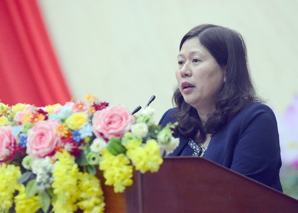 Thứ trưởng Bộ TN&MT Nguyễn Thị Phương Hoa phát biểu chỉ đạo tại Hội nghị