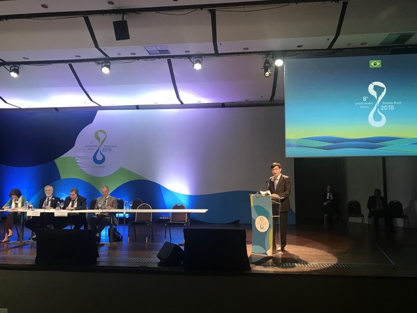 Thứ trưởng Bộ TN&MT Trần Quý Kiên phát biểu tại Diễn đàn nước Thế giới lần thứ 8 tại Bra -xin