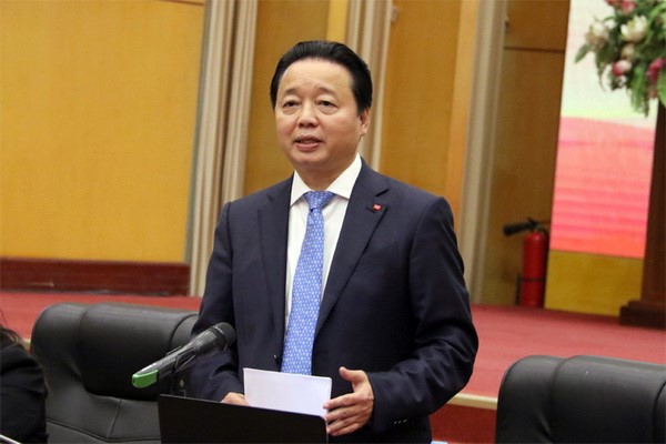 Bộ trưởng Trần Hồng Hà phát biểu chủ trì Hội nghị giao ban công tác tháng 2 và triển khai nhiệm vụ tháng 3/2018 của Bộ Tài nguyên và Môi trường.