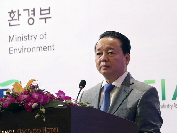 Bộ trưởng Bộ TN&MT Trần Hồng Hà phát biểu tại Diễn đàn hợp tác môi trường Việt Nam – Hàn Quốc 2018
