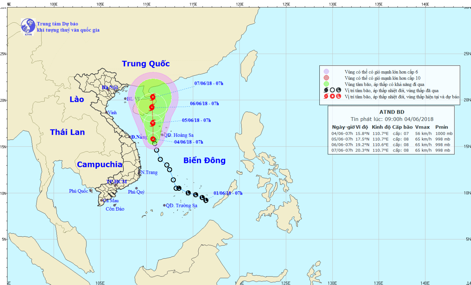 Tin áp thấp nhiệt đới và dự báo tình hình thời tiết, thủy văn trên địa bàn tỉnh Kon Tum