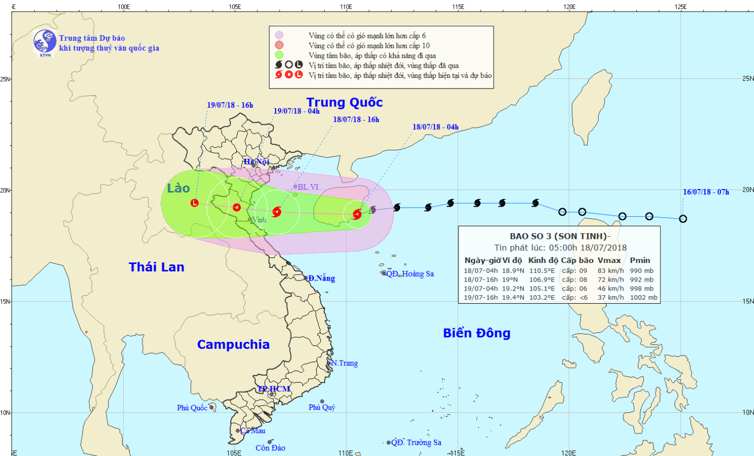 Tin bão số 3 và dự báo tình hình thời tiết, thủy văn trên địa bàn tỉnh Kon Tum