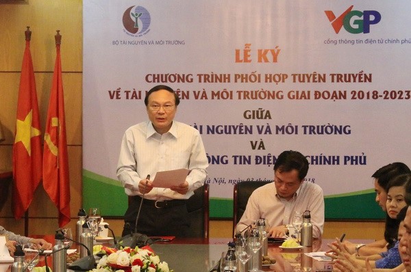 Thứ trưởng Bộ TN&MT Lê Công Thành phát biểu tại buổi lễ