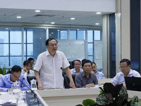 Thứ trưởng Bộ TN&MT Lê Công Thành phát biểu chỉ đạo tại cuộc họp trực tuyến