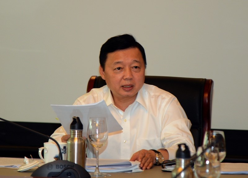 Bộ trưởng Trần Hồng Hà phát biểu chỉ đạo tại cuộc họp chiều 18/4/2019