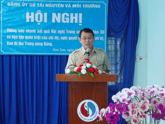 Đồng chí Võ Thanh Hải - Bí thư Đảng uỷ, phó giám đốc Sở phát biểu khai mạc Hội nghị