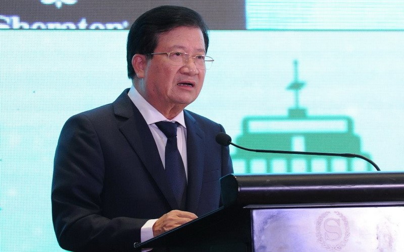 Phó Thủ tướng Chính phủ Trịnh Đình Dũng phát biểu tại Phiên khai mạc Diễn đàn EST12