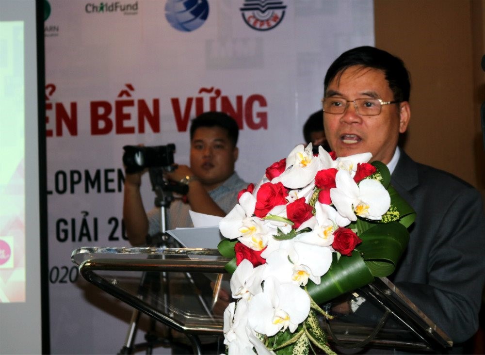 Ông Phan Hữu Minh - Trưởng ban Kiểm tra, Hội Nhà báo Việt Nam phát biểu tại buổi lễ