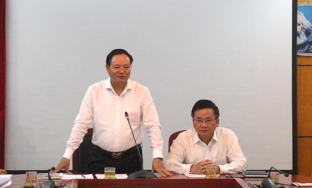 Thứ trưởng Lê Minh Ngân phát biểu tại cuộc họp