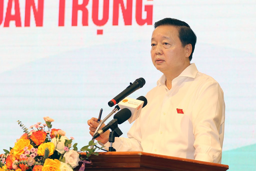 Bộ trưởng Bộ TN&MT Trần Hồng Hà phát biểu tại Hội thảo