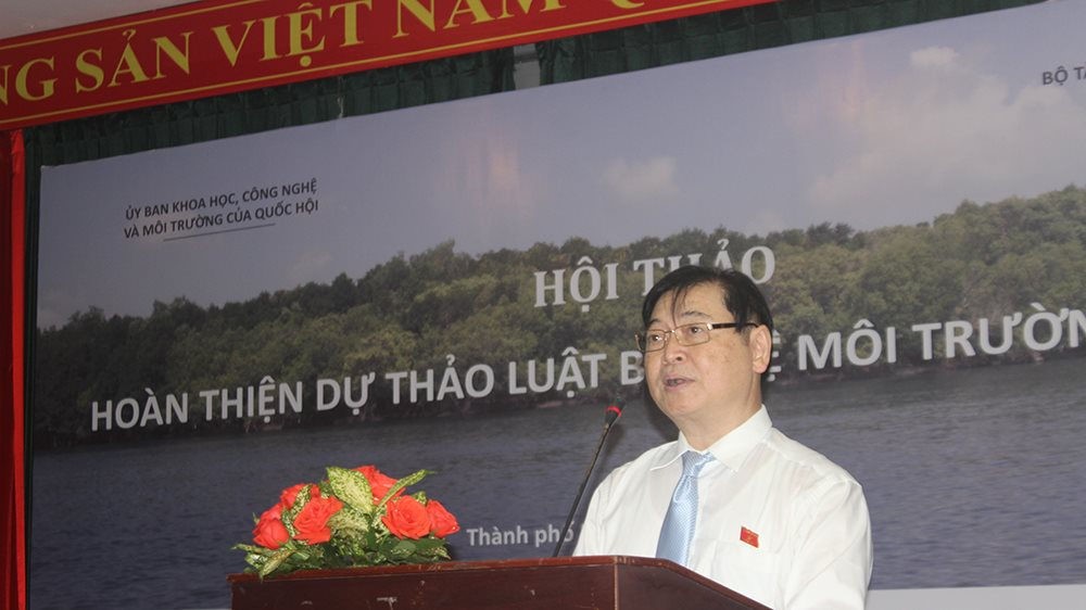 Ông Phan Xuân Dũng, Chủ nhiệm Ủy ban KHCN&MT của Quốc hội phát biểu khai mạc Hội thảo
