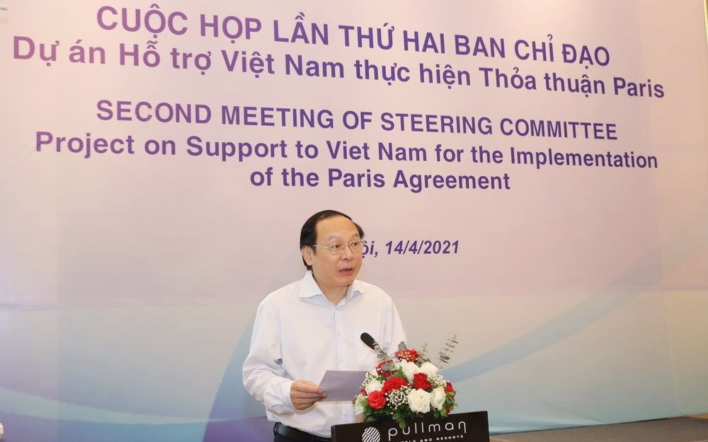 Thứ trưởng Bộ TN&MT Lê Công Thành - Trưởng Ban Chỉ đạo dự án VN-SIPA phát biểu tại cuộc họp