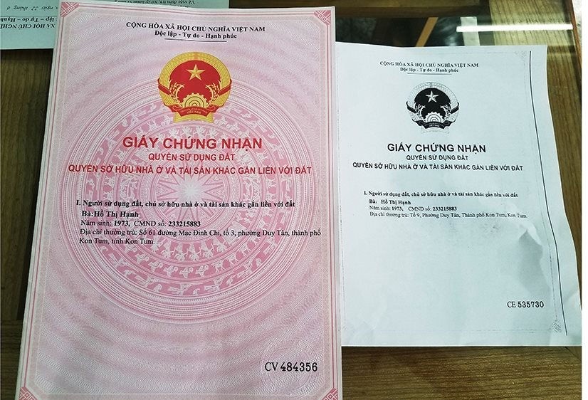 Giấy chứng nhận QSDĐ giả được phát hiện tại Kon Tum