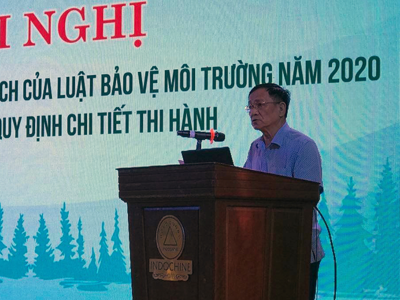 Đ/c Trương Đạt - Phó Giám đốc Sở TN&MT phát biểu tại Hội nghị