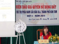 Phiên đấu giá đất đợt 4/2018 Khu đô thị phía Nam cầu Đăk Bla